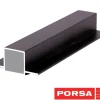 Porsa sort aluprofil med dobbelt flig 15 cm.