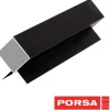 Porsa sort aluprofil med dobbelt vinkelflig 20 cm.