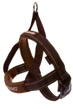 Ezydog QuickFit sele chokolade stor - stabil og komfortabel hundesele til store hunde