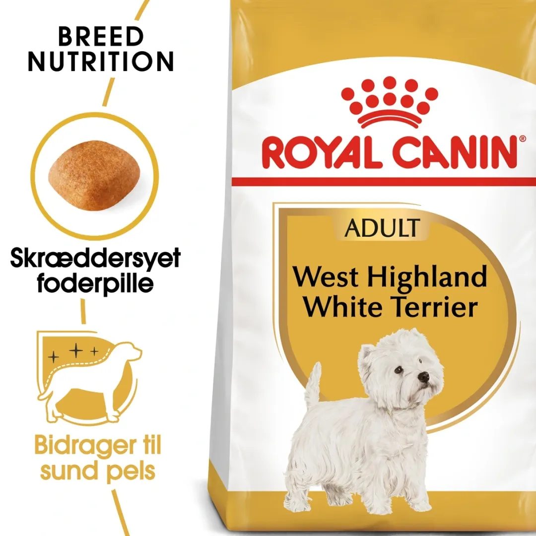 Royal Canin Hundefoder Royal Canin West Highland White Terrier Adult 3 kg - tørfoder til Westie