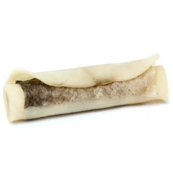 Treattime Rulle af oksehud og lakseskind 12 cm 45 g - Naturligt tyggeben