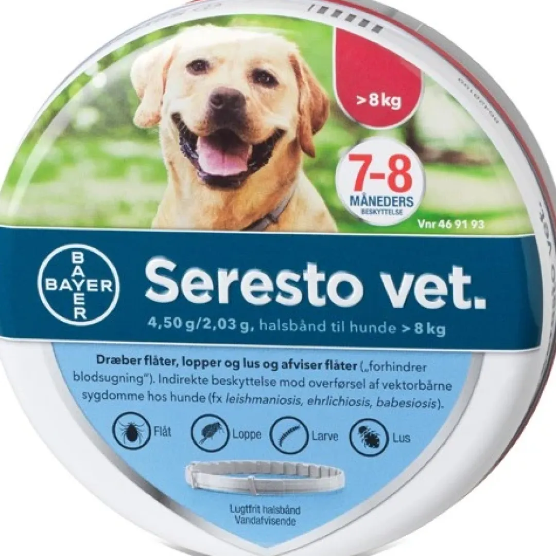 Bayvantic Vet Seresto Vet Loppe og flåt Halsbånd til store hunde