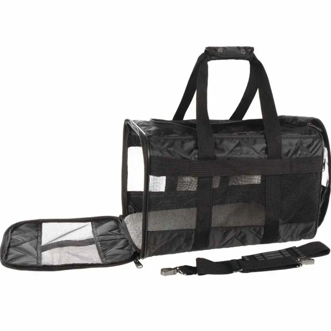 Sherpa Transporttasker Sherpa Original Deluxe Sort hundetaske Large 48x30x29cm Max 10kg
