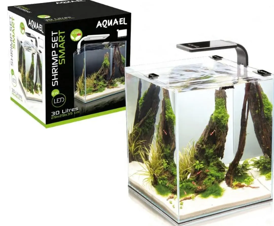 Aquael Shrimpset Day and Night 30 L akvarium 29x29x35 cm Sort