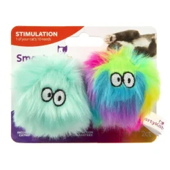MiniZoo Smartkat Fussy Friends Sæt Plys Bolde med Catnip