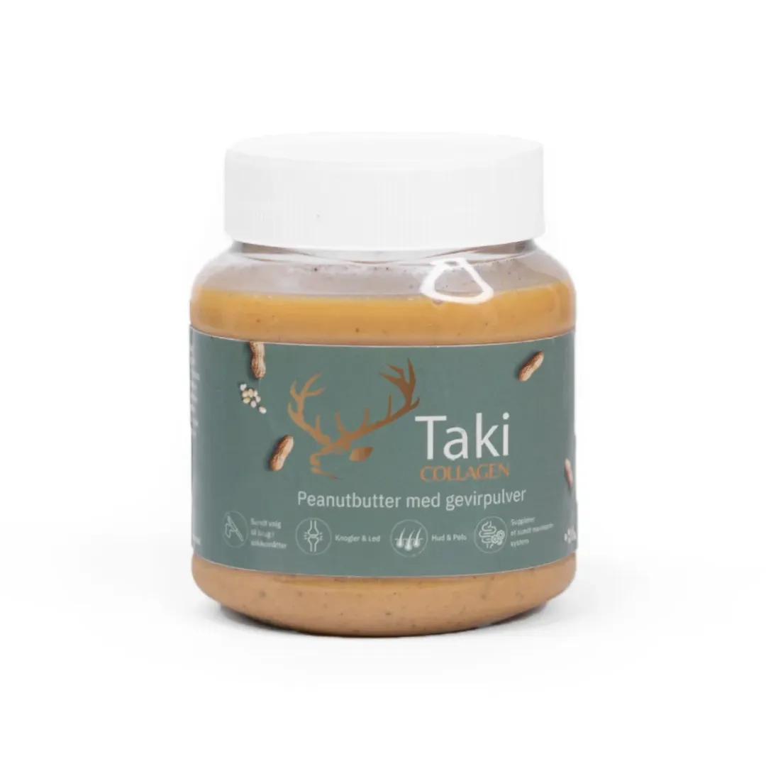 Taki Krondyrgevirer Taki Collagen - Peanutbutter med gevirpulver 330 g - naturlig hundesnack