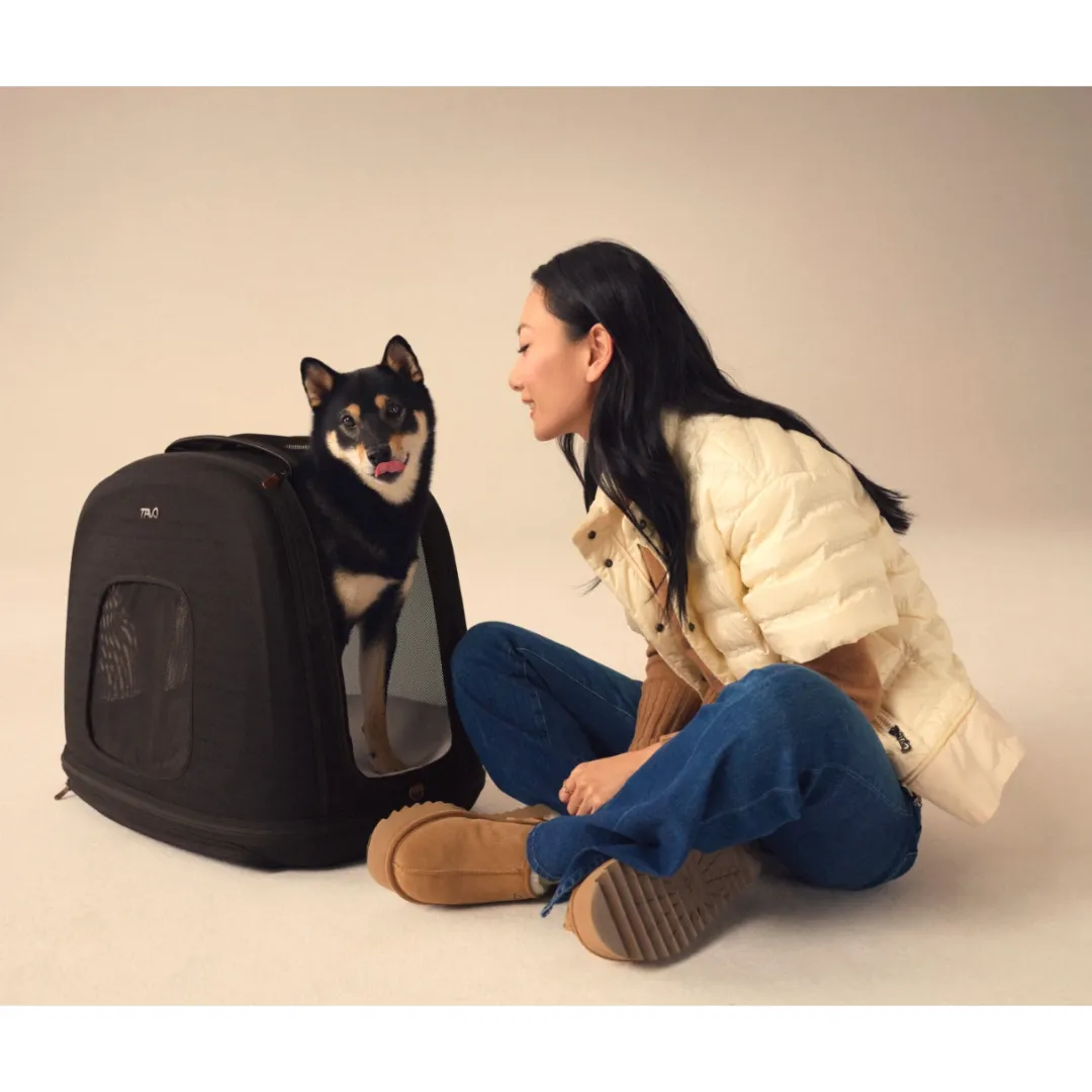 Tavo Pets Tavo Crispin Large Onxy Sort - Crash-testet transportbur til kæledyr