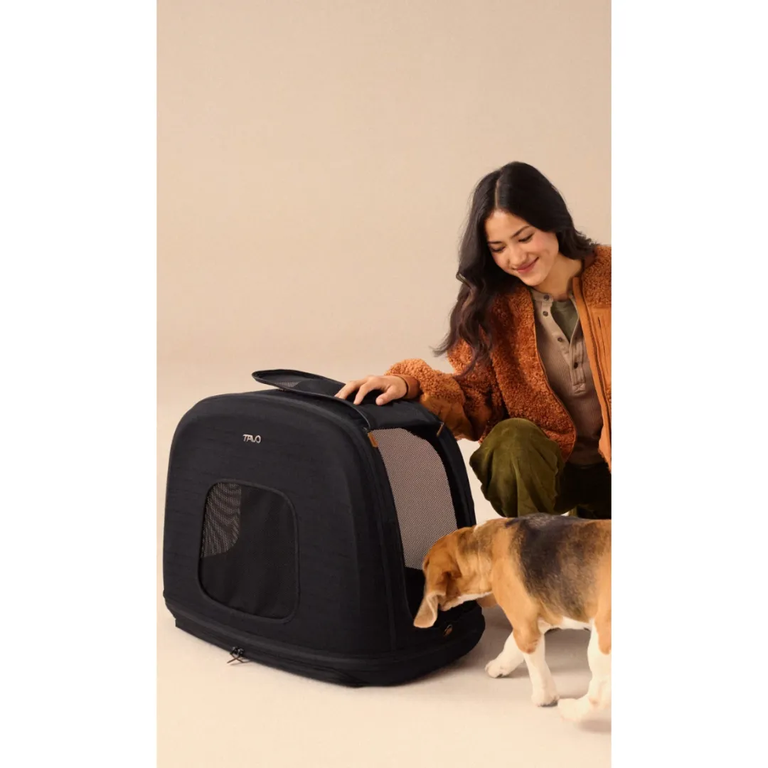 Tavo Pets Tavo Crispin Large Onxy Sort - Crash-testet transportbur til kæledyr