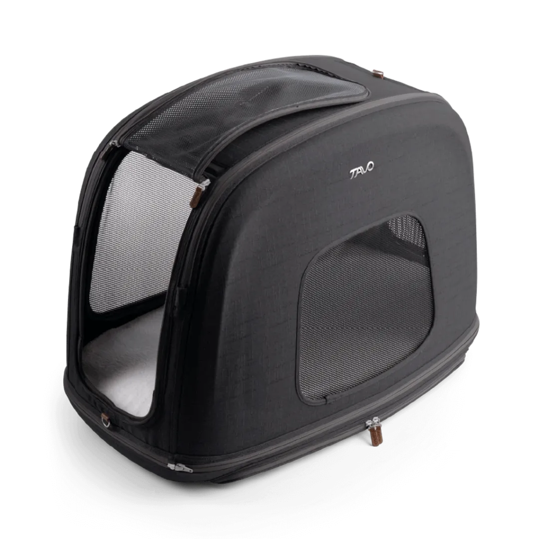 Tavo Pets Tavo Crispin Small Onyx Sort - Crash-testet transportbur til kæledyr