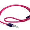 MiniZoo Timely Dressurline i rundsyet læder pink med krystaller 12 mm