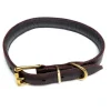 MiniZoo Timely halsbånd olieret læder brun 12 mm 20 cm - blød og slidstærk komfort til små hunde