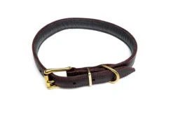 MiniZoo Timely halsbånd olieret læder brun 12 mm 20 cm - blød og slidstærk komfort til små hunde