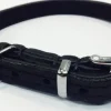 MiniZoo Timely halsbånd olieret læder sort 12 mm 25 cm - blød styrke til små hunde