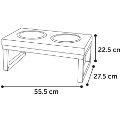 Flamingo Tommy Twin Feeder Set med stand 1600 ml