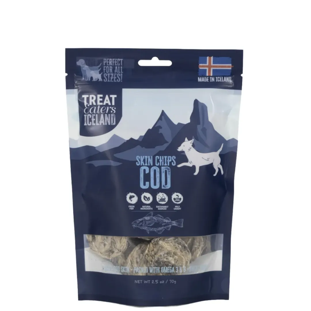 Treateaters Iceland torskeskind chips til hund 70 g