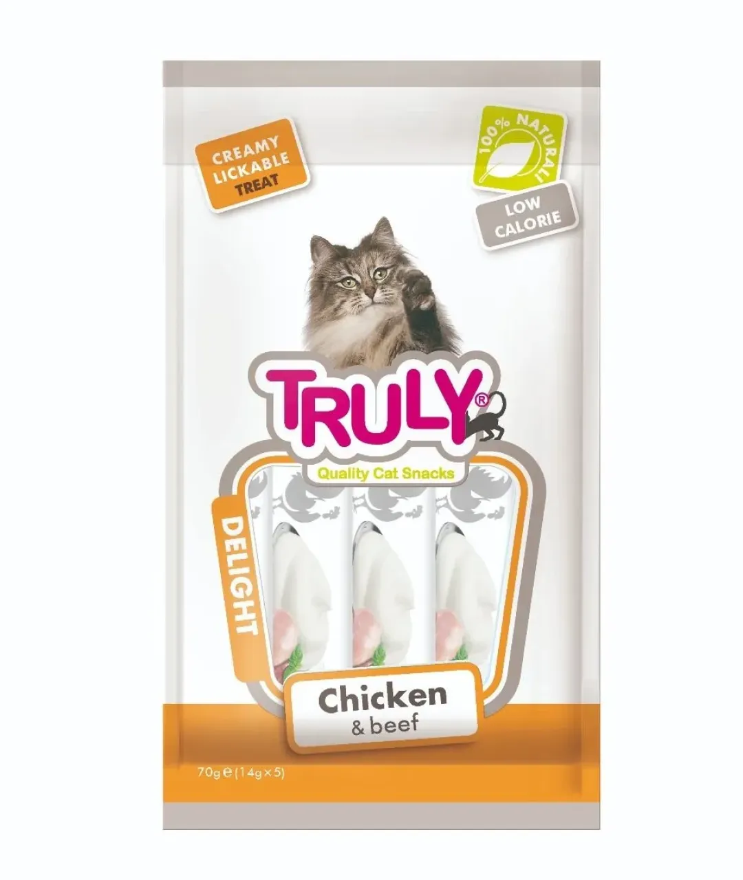 Truly Katte og Hundesnack Truly Cat Creamy Lickable Chicken & Beef 70 g