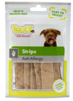 Truly Katte og Hundesnack Truly Strips Anti-Allergy 100 g - allergivenlige hundesnacks