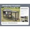 MiniZoo Udendørs Kaninbur med løbegård Grå
