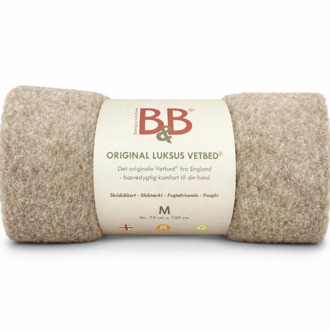 B&B Økologisk Hundeshampoo Vetbed Original sand hundetæppe medium 75x100 cm