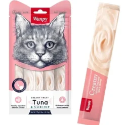 Wanpy Kat Cremet Slikbar Godbid Tun og Rejer