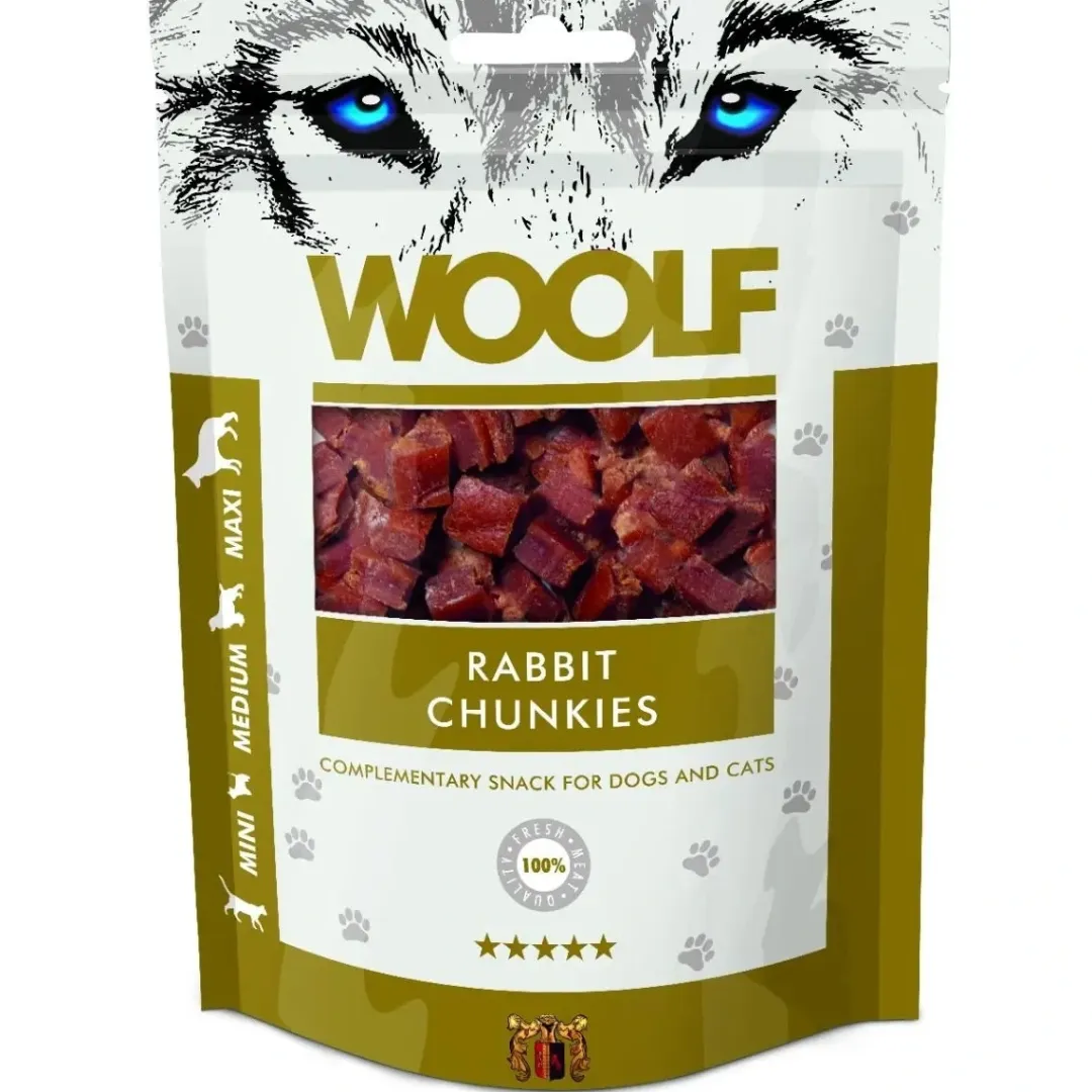 Woolf HundeSnacks og Kattesnack Woolf Hunde- og Kattesnack Kanin Chunkies