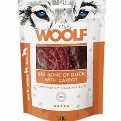 Woolf HundeSnacks og Kattesnack Woolf Hundesnack Big Bone med And og Gulerod