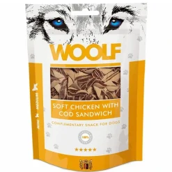 Woolf HundeSnacks og Kattesnack Woolf Hundesnack Bløde Kylling med Torsk Sandwich