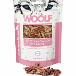 Woolf HundeSnacks og Kattesnack Woolf Hundesnack Blød Sandwich med And