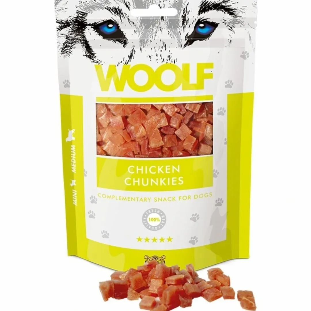 Woolf HundeSnacks og Kattesnack Woolf Hundesnack Kylling Chunkies