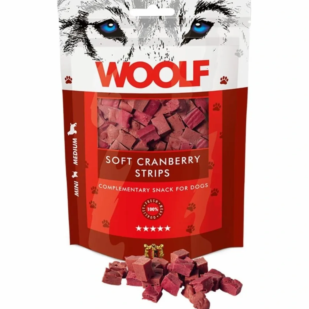 Woolf HundeSnacks og Kattesnack Woolf Hundesnack Tranebær Bites