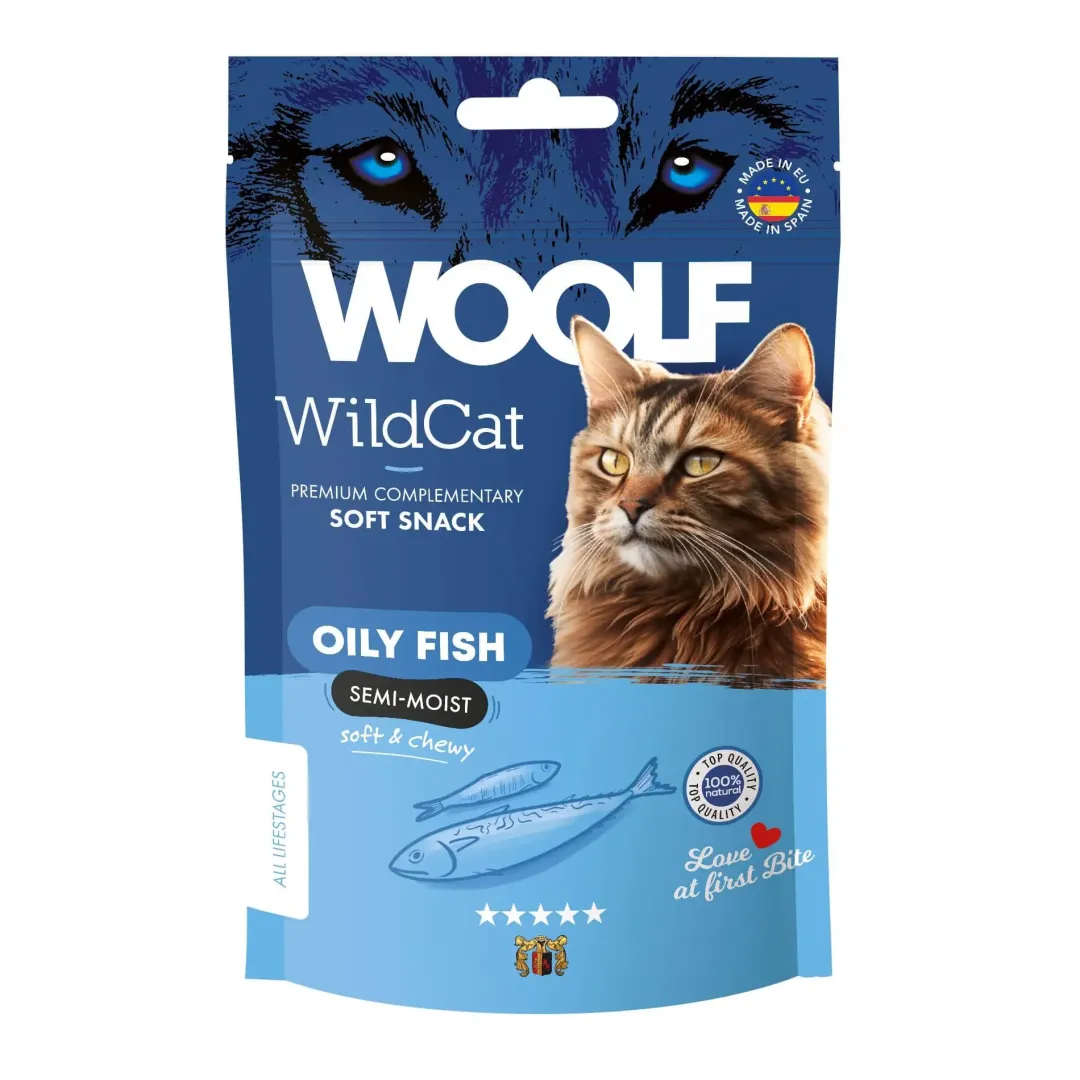 Woolf HundeSnacks og Kattesnack Woolf Kattesnack WildCat Fedtet Fisk