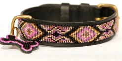 Zinj Hundehalsbånd Zinj Ombima halsbånd X-Large Pink - håndlavet hundehalsbånd