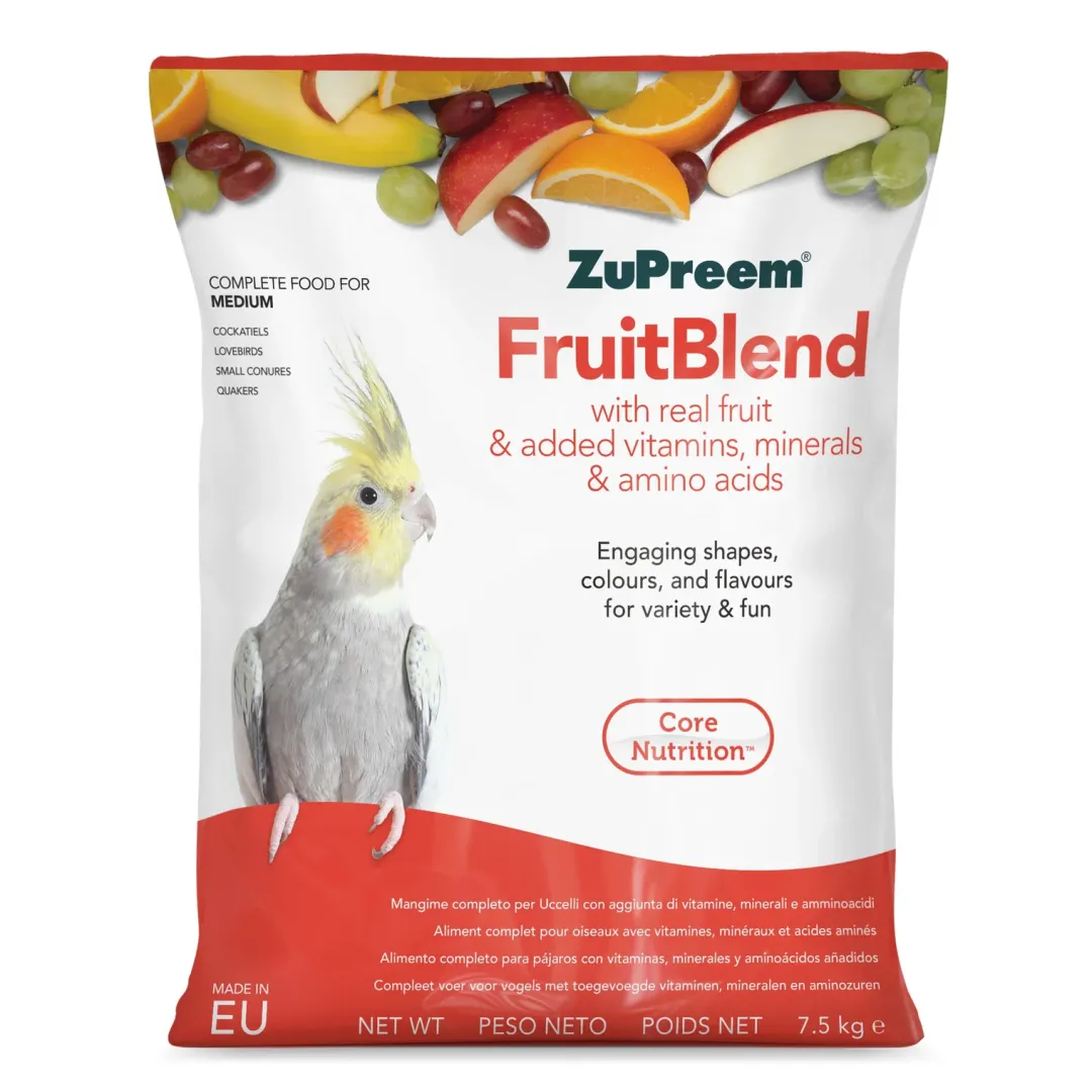 Zupreem Fruitblend Nymfeparakit og dværgpapegøje 7,5 kg